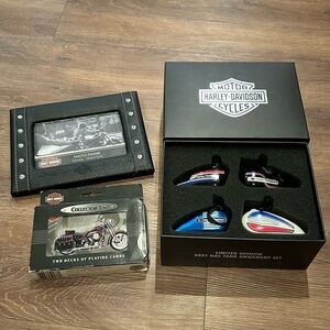 Harley-Davidson Limited Edition Ornament Set - Black, Blue, Red